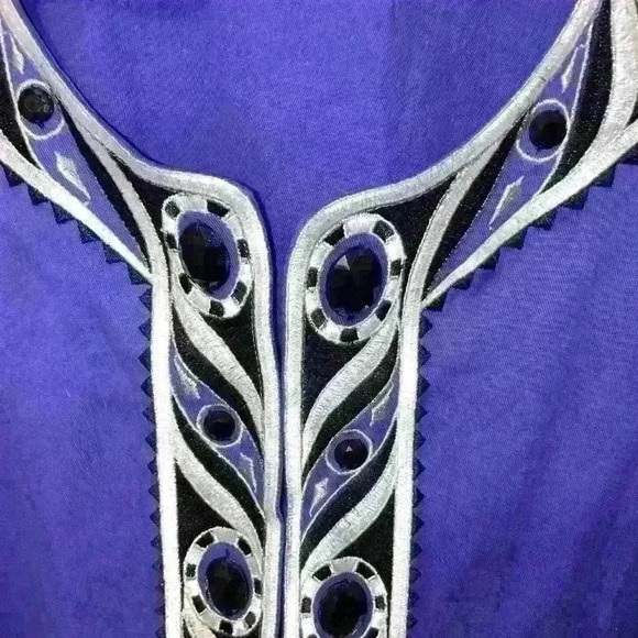 Bob Mackie wearable art purple duster jacket with closures and beading‎ sz 3x - Picture 2 of 5